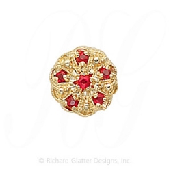 GS078 R - 14 Karat Gold Ruby Slide 